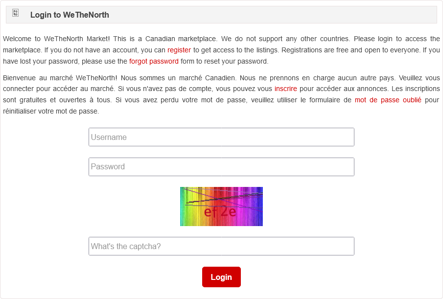 We The North Market Step 2: PGP Public Key Submission Form - Passwordless Authentication