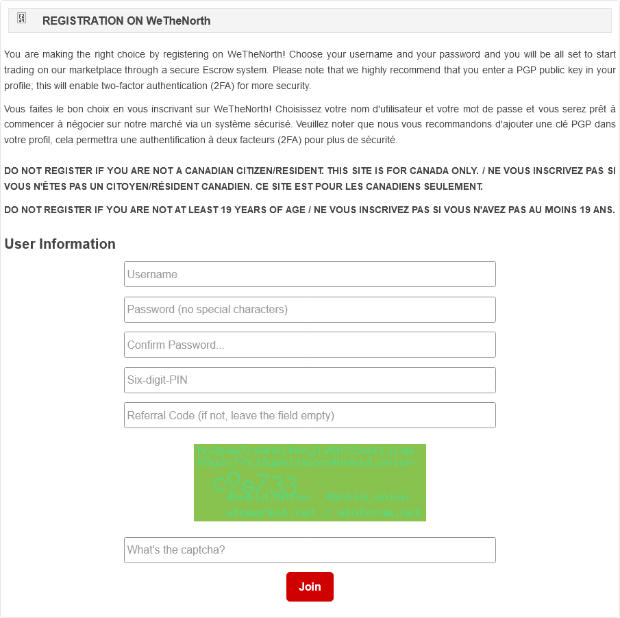 We The North Market Step 3: Encrypted Message Decryption - Secure Account Creation Process